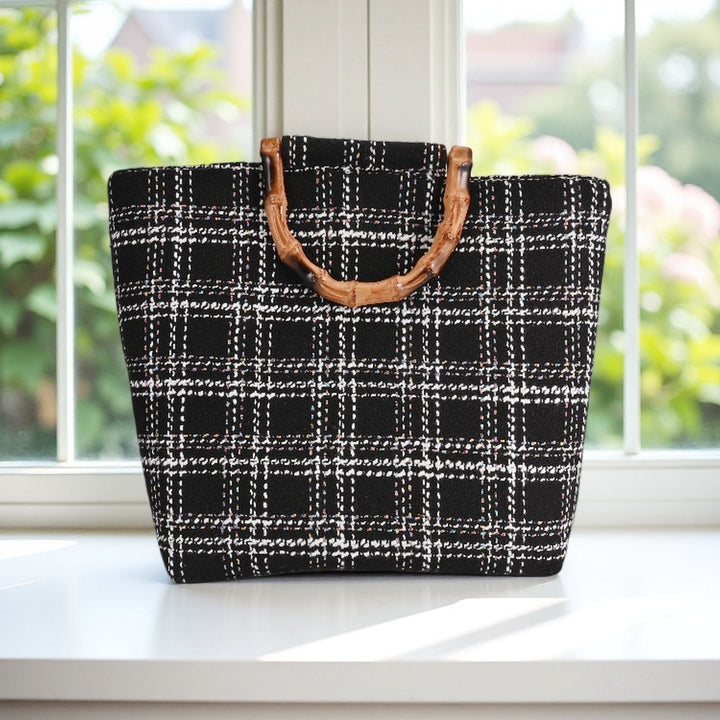 Stylish picnic bag with bamboo handles Kalsten