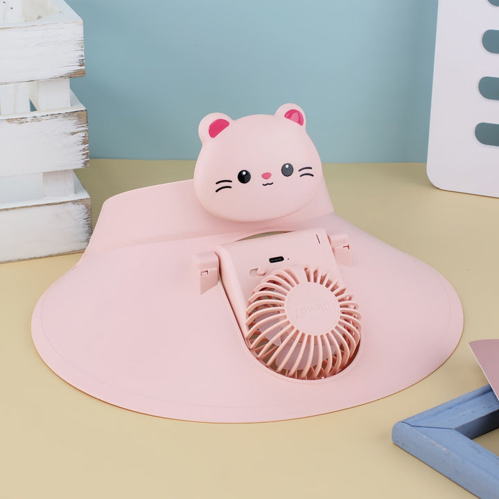Ladies Portable Hand Fan with Cute Animal Design Kalsten
