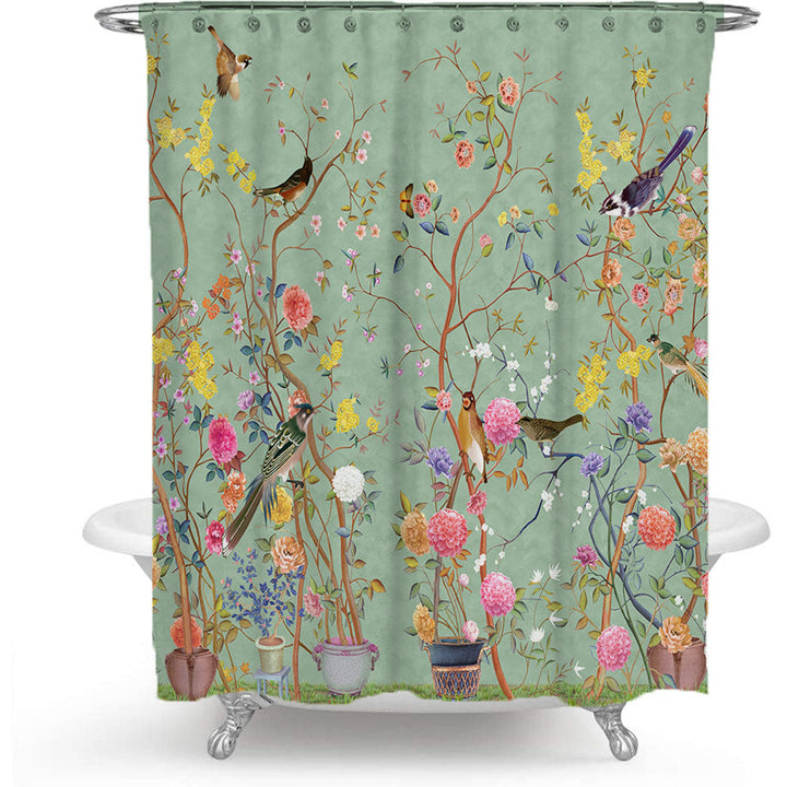 Artistic Nature-Themed Shower Curtain Kalsten