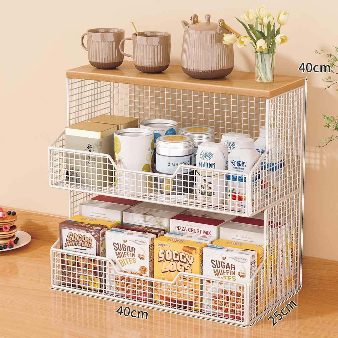 Multi-Tiered Rolling Kitchen Storage Rack Kalsten