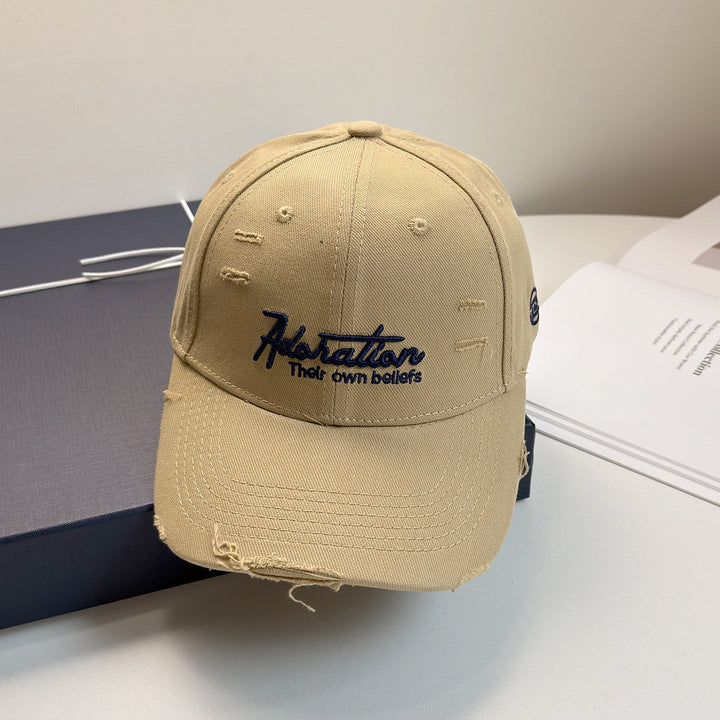 Women's Distressed Embroidered Baseball Cap Kalsten