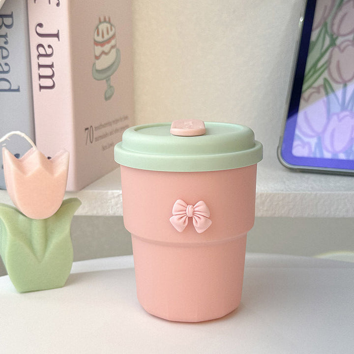 Women's Reusable Drinking Cup with Integrated Straw and Secure Closure Kalsten