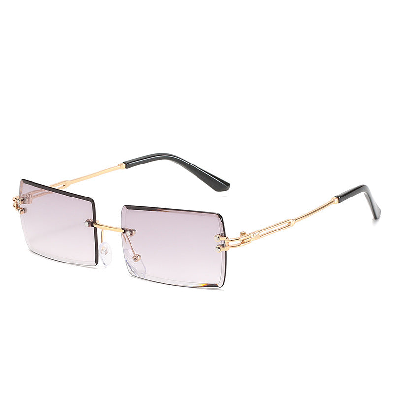 Women's stylish sunglasses with unique rectangular frame and sparkling details Kalsten