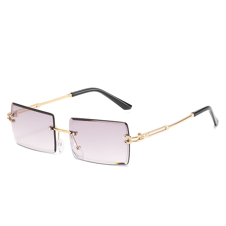 Women's stylish sunglasses with unique rectangular frame and sparkling details Kalsten