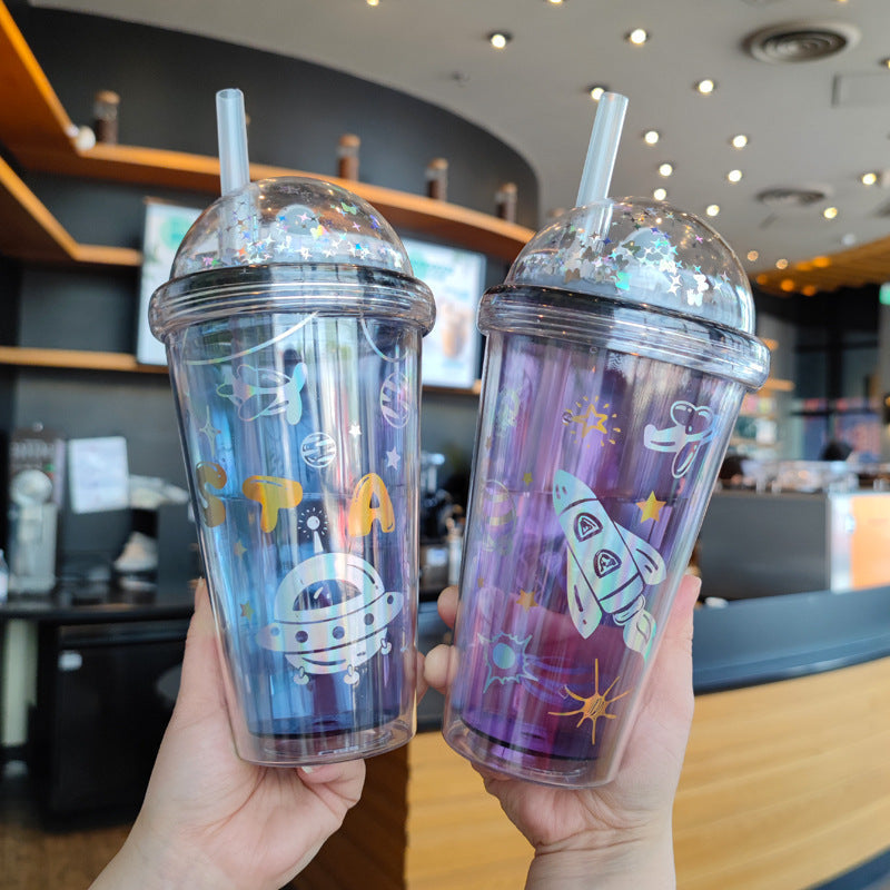 Ladies personalized drinking cups with child-friendly astronaut design Kalsten