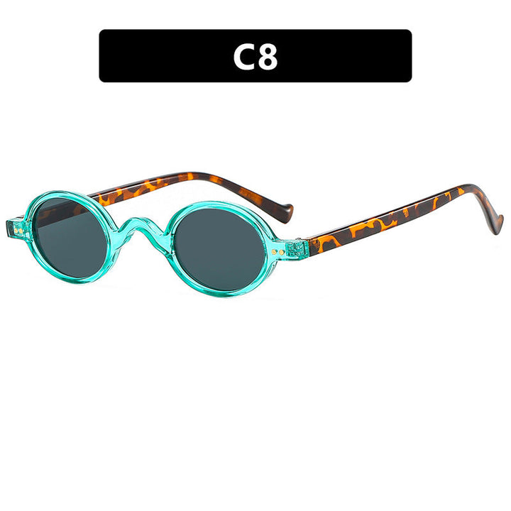 Women's round sunglasses with distinctive design and high-quality plastic frame Kalsten