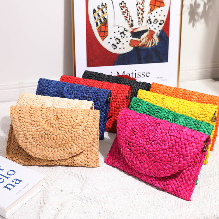 Handcrafted basket bag in elegant wave pattern Kalsten