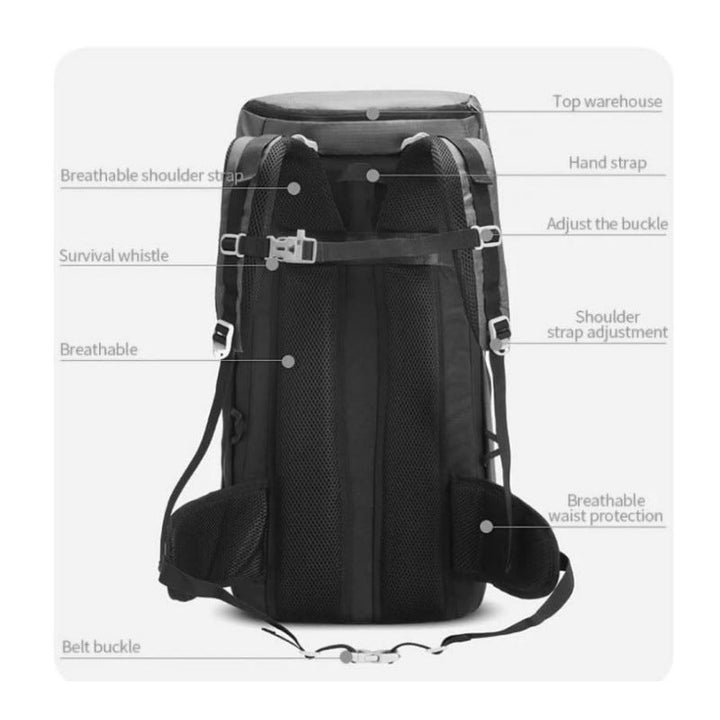 Outdoor backpack with waterproof fabric and many practical compartments Kalsten