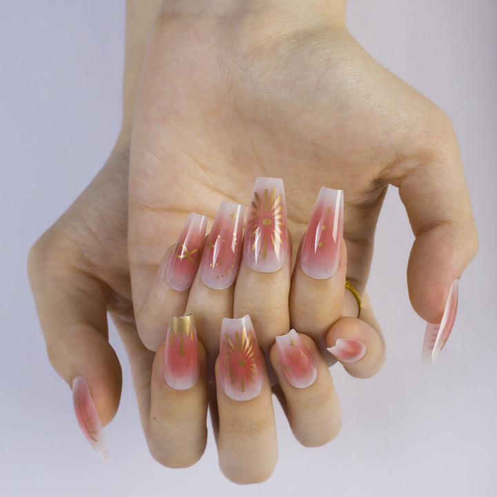 Artificial nails with floral design Kalsten
