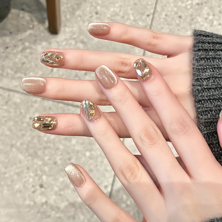Elegant French Tip Press-On Nail Art Kalsten