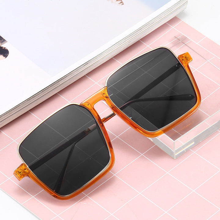 Women's square sunglasses with transparent frame and polarized lenses Kalsten