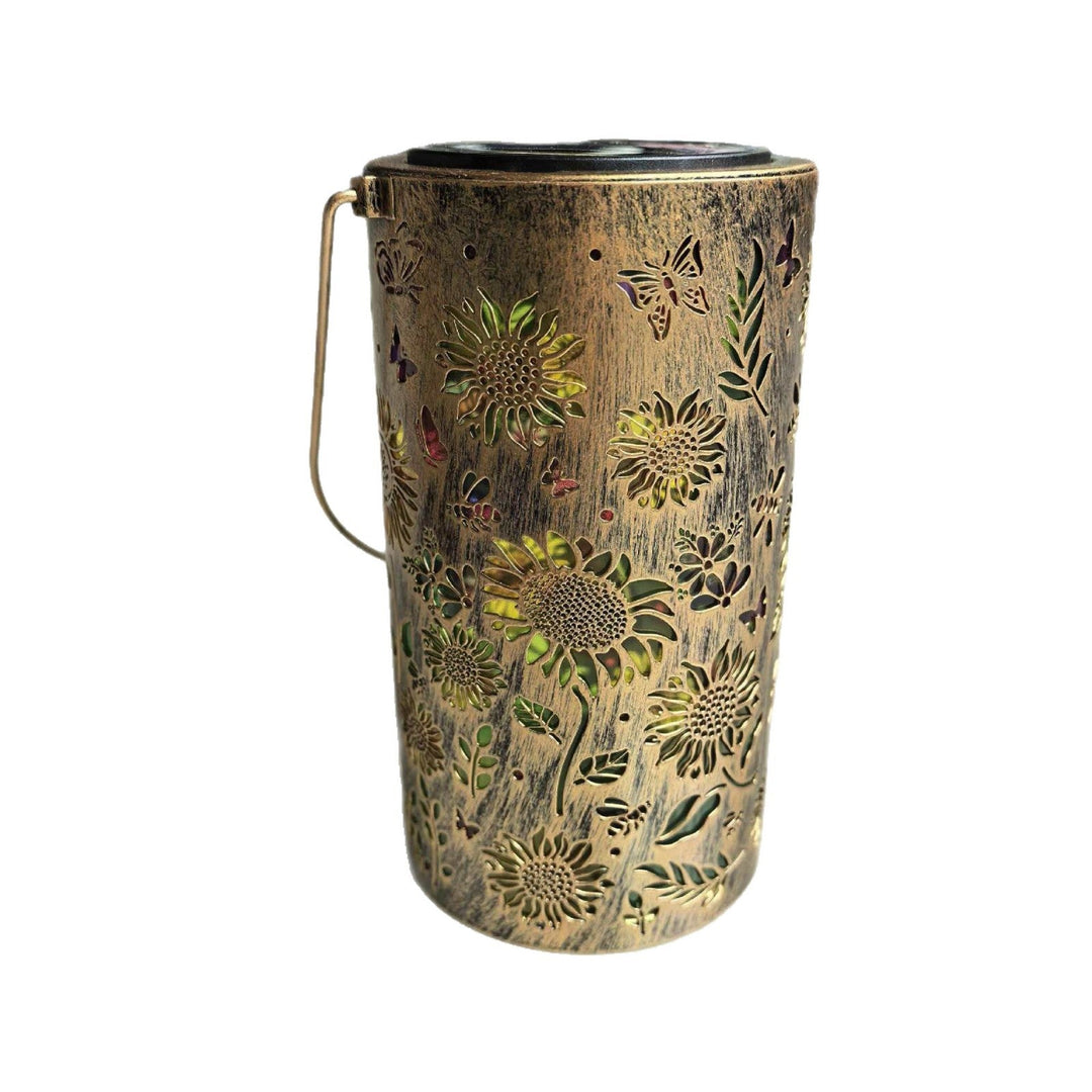 Decorative Solar Garden Stake Lantern With Sunflower Projection Kalsten