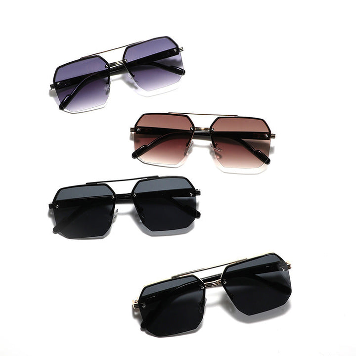 Ladies hexagonal sunglasses with elegant metal frame Kalsten