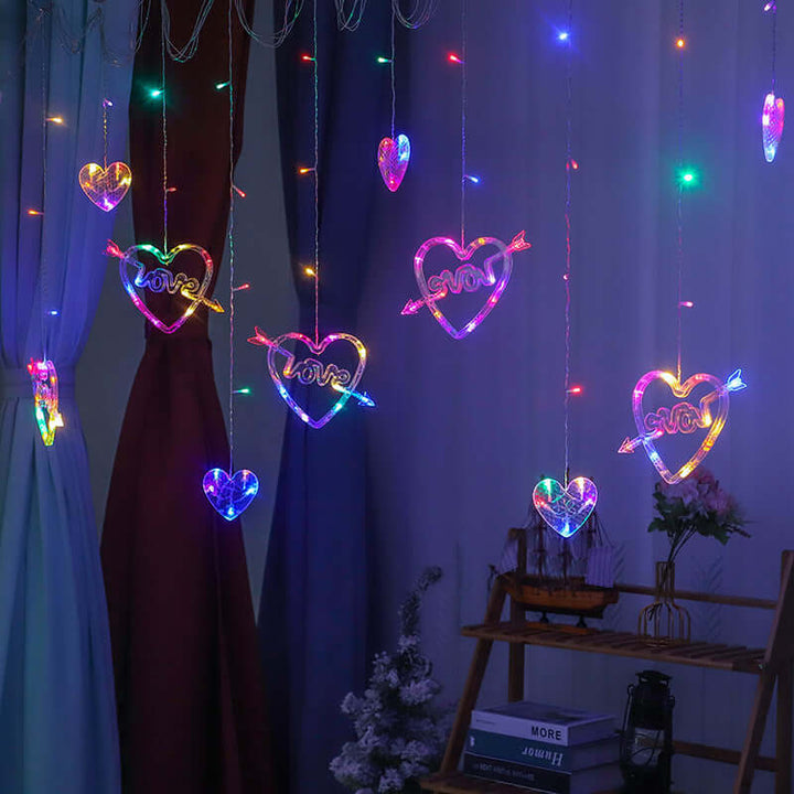 Love Curtain Lamp Room Holiday Romantic Christmas Decoration | Kalsten