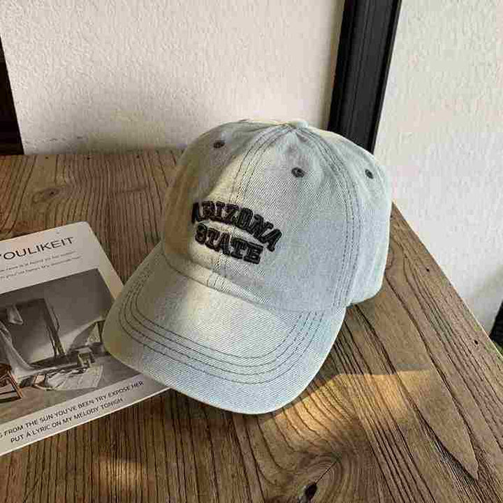 Unisex Vintage-Inspired Embroidered Denim Cap Kalsten