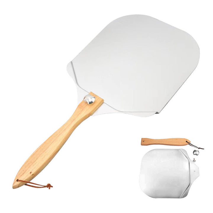 extra-large thin professional aluminum pizza peel with ergonomic wooden handle Kalsten