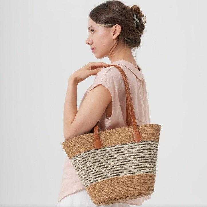 Beach bag with elegant woven design Kalsten