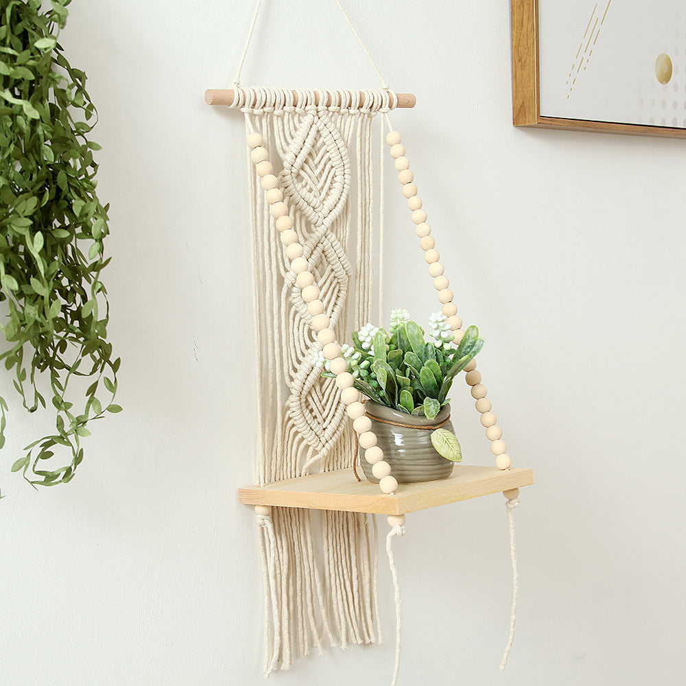 Decorative Macramé Swing Shelf Acalora