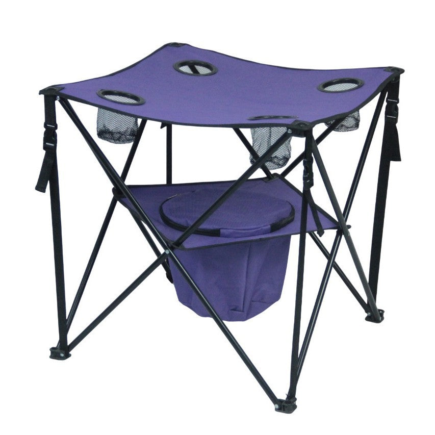 Camping table with integrated cup holders Kalsten