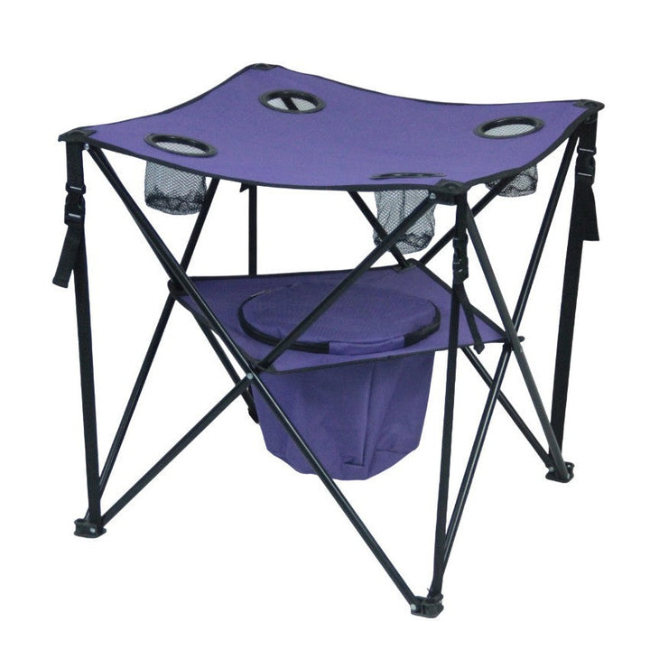 Camping table with integrated cup holders Kalsten