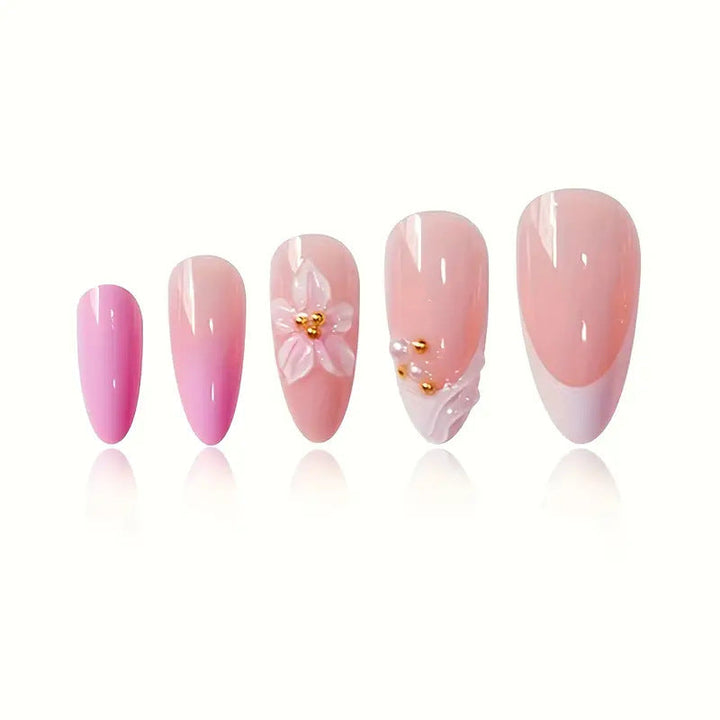 Artistic Floral Design Press-On Nail Set Kalsten