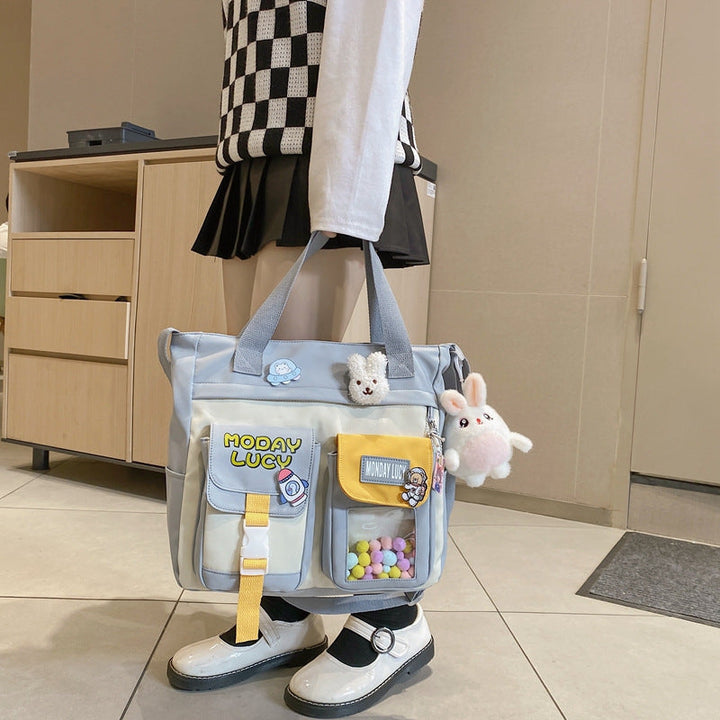 Whimsical Multi-Compartment Messenger Bag Kalsten