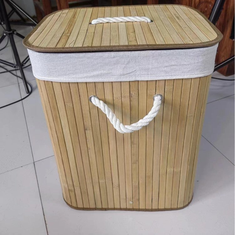 Laundry basket made of natural bamboo by Acalora