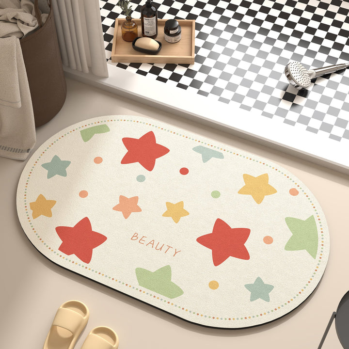 Playful Cartoon Dog-Themed Bath Mat Kalsten
