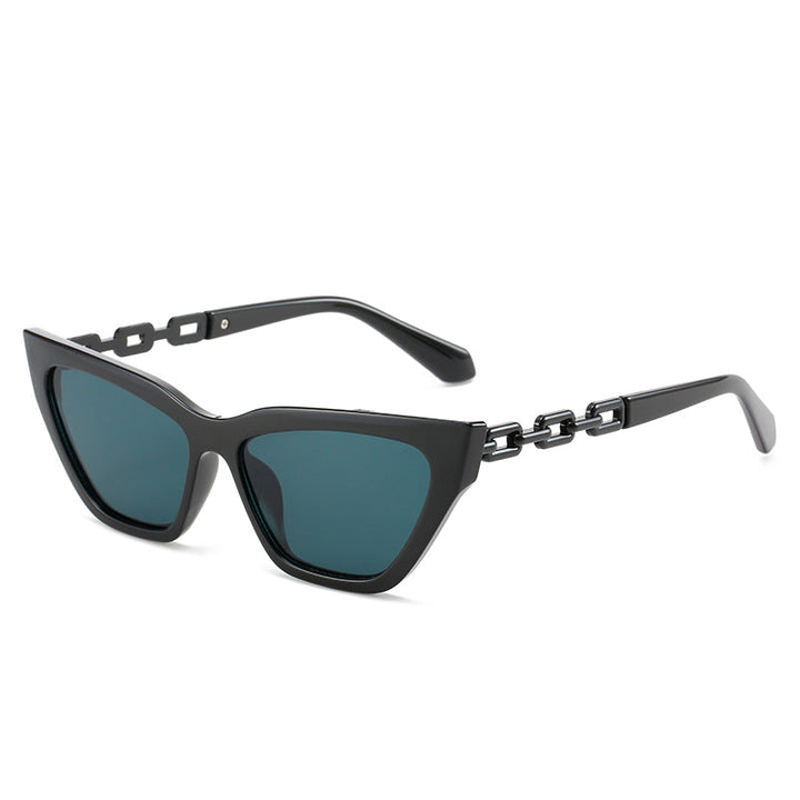 Women's Cat-Eye Sunglasses with Modern Chain Frame Kalsten
