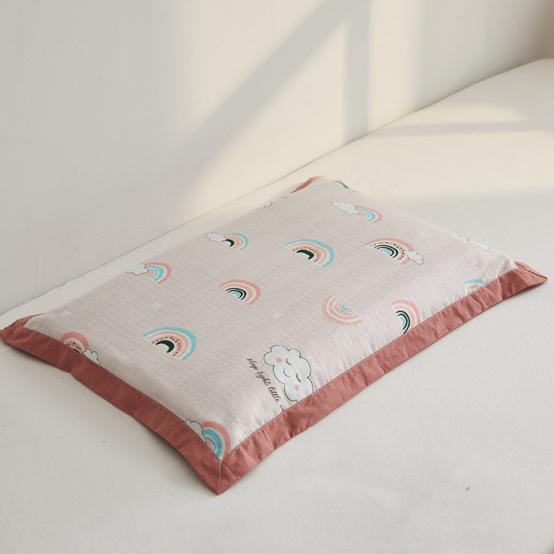 Cozy pillow with colorful rainbow motif Kalsten