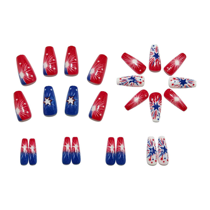 Women's nan patriotic fireworks press-on nail set Kalsten