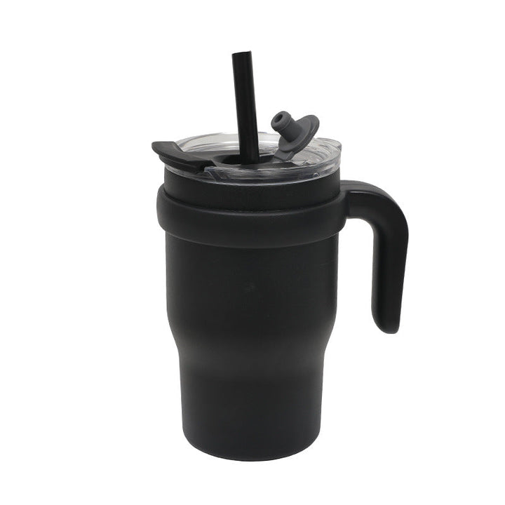 Unisex Insulated Reusable Cup with Flexible Straw and Convenient Handle Kalsten