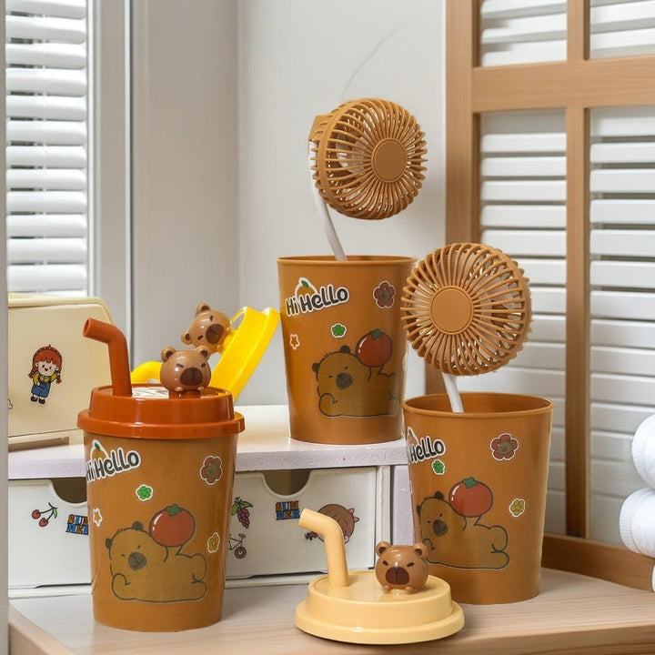 Women’s drinking cup with integrated straw and playful animal design Kalsten