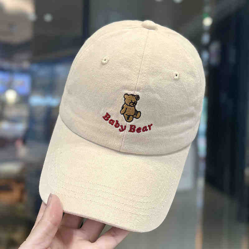 Women's Cute Embroidered Bear Cap Kalsten