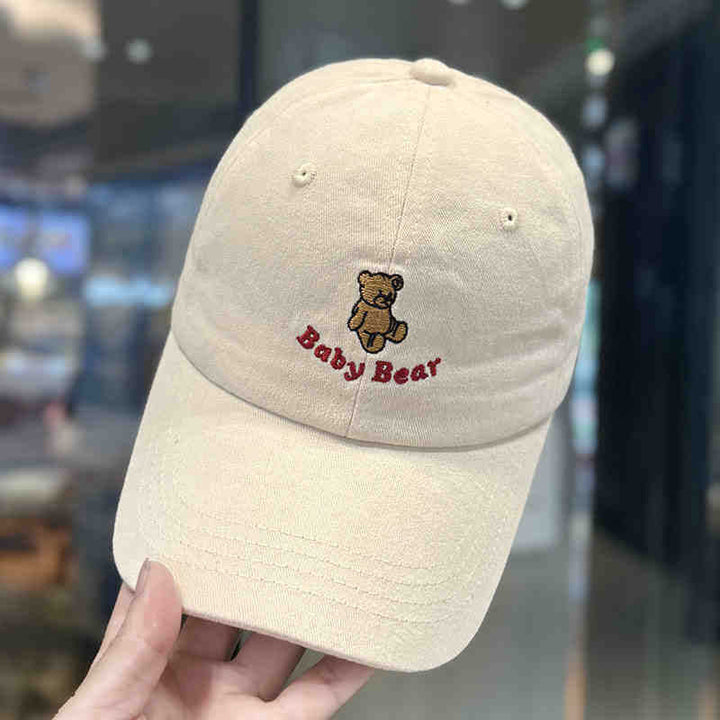Women's Cute Embroidered Bear Cap Kalsten
