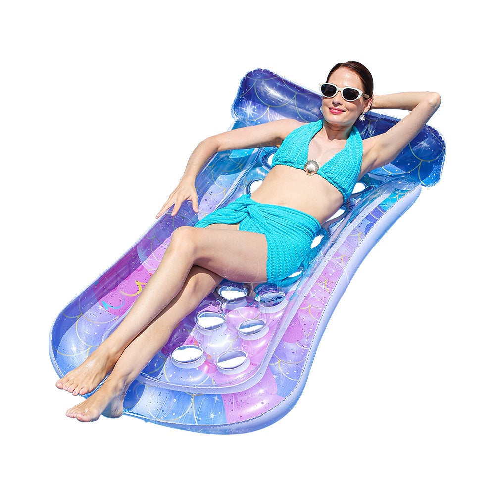 Women's Inflatable Comfort Pool Lounge with Integrated Drink Holders Kalsten