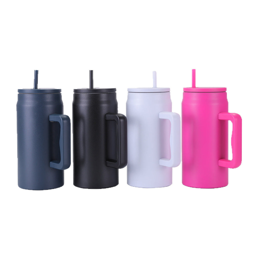 Women's reusable drinking cup with straw and ergonomic handle Kalsten