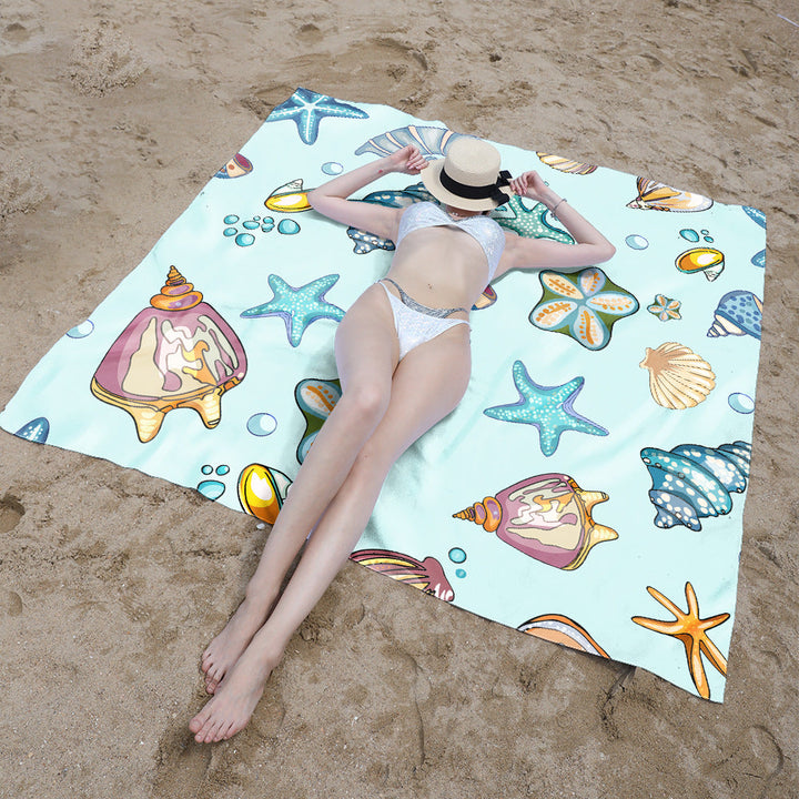 Beach blanket with colorful turtle pattern Kalsten