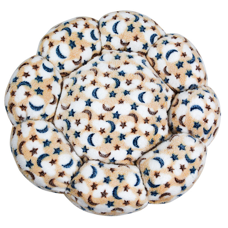 Cozy Round Plush Dog Bed