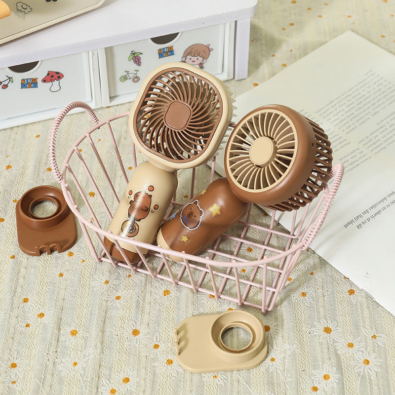 Ladies Portable Hand Fan with USB Charging Function and Flexible Tilt Mechanism Kalsten