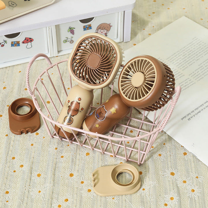 Ladies Portable Hand Fan with USB Charging Function and Flexible Tilt Mechanism Kalsten