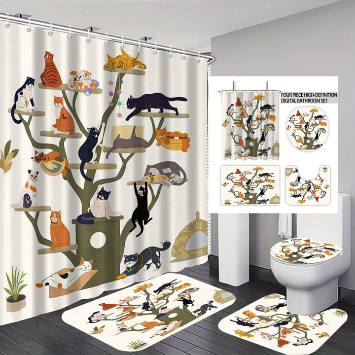 Digital Floral Theme Bathroom Décor Set Kalsten