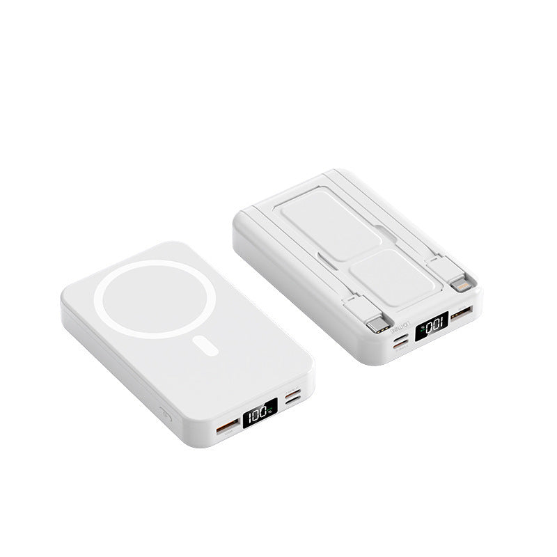 Portable power bank with integrated Qi charging function and digital capacity display Kalsten