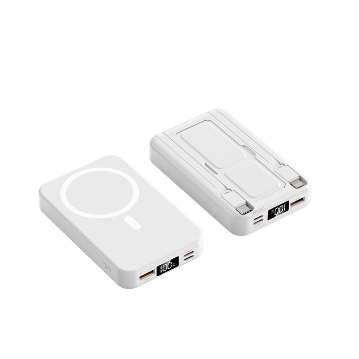 Portable power bank with integrated Qi charging function and digital capacity display Kalsten