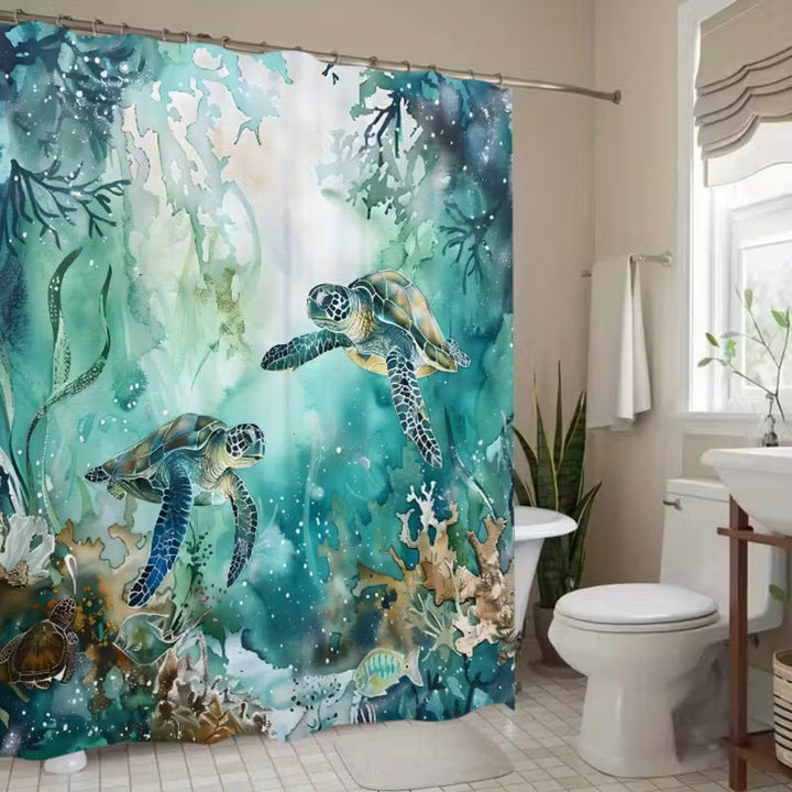Coastal Scene Shower Curtain Kalsten