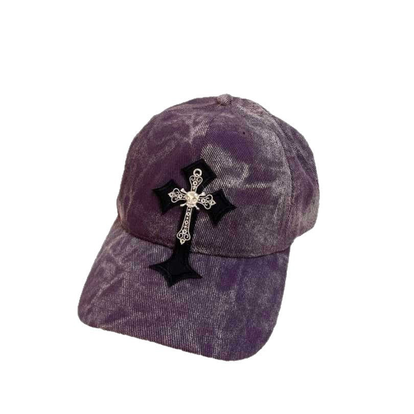 Men's Velvet Embroidered Cross Baseball Cap Kalsten