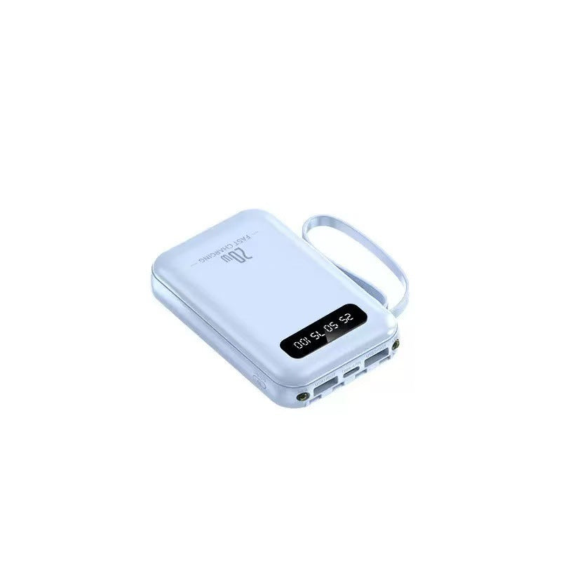 Compact multi-port portable power bank with built-in cables Kalsten