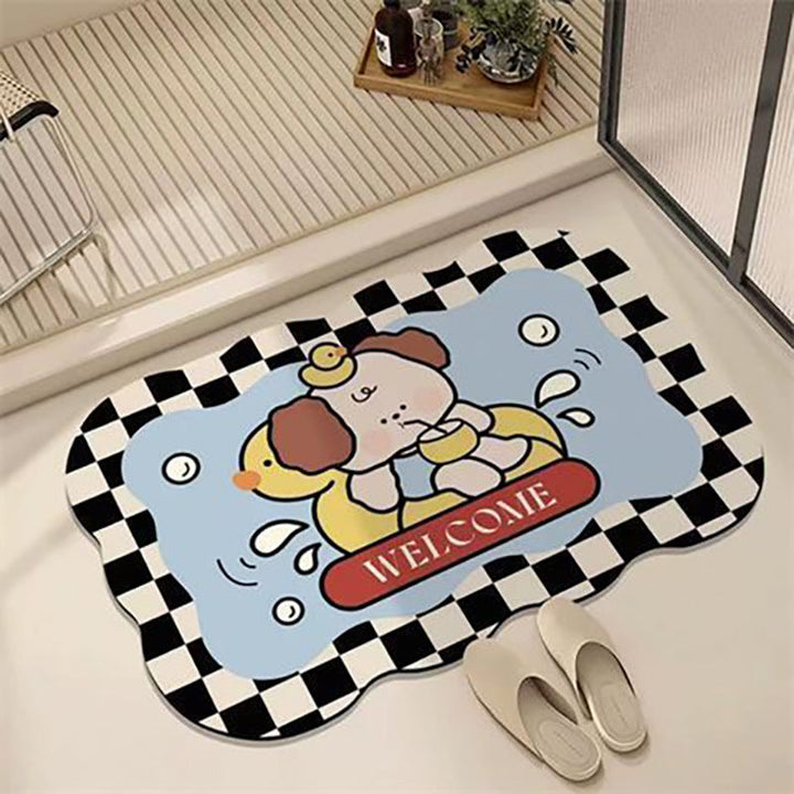 Decorative Cartoon-Themed Bath Mat Kalsten