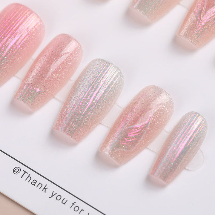 Shimmering Glitter Press-On Nail Set Kalsten
