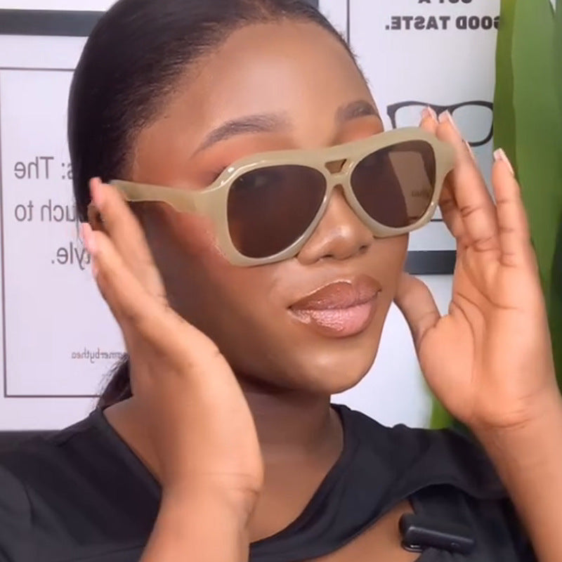 Ladies fashionable sunglasses in innovative design with wide frame Kalsten